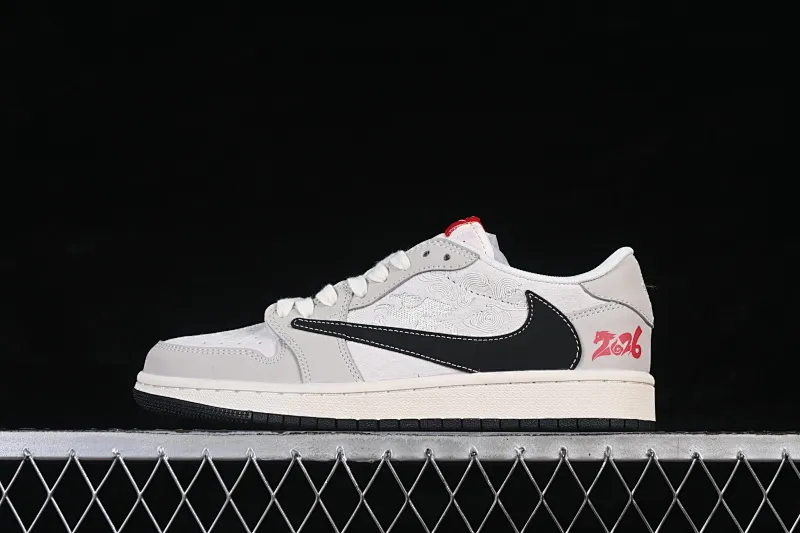 All categories Air Jordan Jordan series basketball shoes Air Jordan 1 Low High-end customized low-top sneakers Air Jordan 1 Low AJ1 Qiao 1 Guofengxiang moiré High-end customized low-top retro basketball shoes JJ2508-107